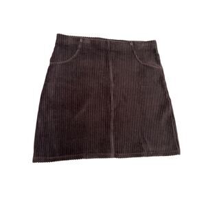 Hue Brown Corduroy Mini Skirt